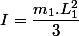 I=\dfrac{m_{1}.L_{1}^{2}}{3}