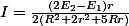 I=\frac{(2E_2-E_1)r}{2(R^2+2r^2+5Rr)}