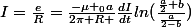 I=\frac{e}{R}=\frac{-\mu _0a}{2\pi R }\frac{dI}{dt}ln(\frac{\frac{a}{2}+b}{\frac{a}{2-b}})