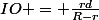 IO = \frac{rd}{R-r}