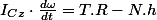 I_{Cz}\cdot\frac{d\omega}{dt}=T.R-N.h