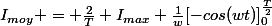 I_{moy} = \frac{2}{T} I_{max} \frac{1}{w}[-cos(wt)]_0^\frac{T}{2}