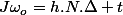 J\omega_o=h.N.\Delta t