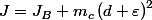 J=J_{B}+m_{c}\left(d+\varepsilon\right)^{2}