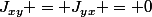 J_{xy} = J_{yx} = 0