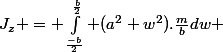 J_z = \int_{\frac{-b}{2}}^{\frac{b}{2}} (a^2+w^2).\frac{m}{b}\ dw 