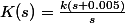 K(s)=\frac{k(s+0.005)}{s}