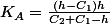 K_{A}=\frac{(h-C_{1})h}{C_{2}+C_{1}-h}
