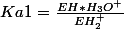 Ka1=\frac{EH*H_3O^+}{EH_2^+}