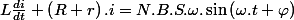 L\frac{di}{dt}+\left(R+r\right).i=N.B.S.\omega.\sin\left(\omega.t+\varphi\right)