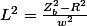L^{2}=\frac{Z_{b}^{2}-R^{2}}{w^{2}}