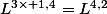 L^{3\times 1,4}=L^{4,2}