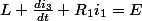 L \frac{di_3}{dt}+R_1i_1=E