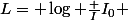 L= \log \frac {I}{I_0} 
