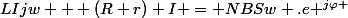 LIjw + (R+r) I = NBSw .e ^{j\varphi }