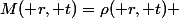 M(\bold r, t)=\rho(\bold r, t) 