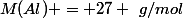 M(Al) = 27 ~g/mol