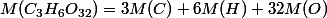 M(C_3H_6O_{32})=3M(C)+6M(H)+32M(O)