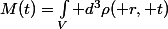 M(t)=\int_V d^3\rho(\bold r, t)