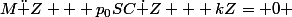 M\ddot Z + p_0SC\dot Z + kZ= 0 