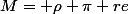 M= \rho \pi re