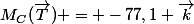 M_C(\vec{T}) = -77,1 \vec{k}