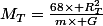 M_T=\frac{68\times R_T^2}{m\times G}
