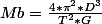 Mb=\frac{4*\pi^2*D^3}{T^2*G}
