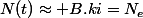 N(t)\approx B.ki=N_{e}
