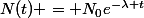 N(t) = N_0e^{-\lambda t}
