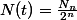 N(t)=\frac{N_n}{2^n}