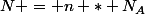 N = n * N_A
