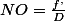 NO=\frac{f^{,}}{D}