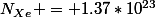 N_{Xe} = 1.37*10^{23}