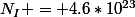 N_I = 4.6*10^{23}