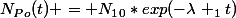 N_P_o(t) = N_1_0*exp(-\lambda _1t)