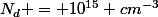 N_d = 10^{15} cm^{-3}