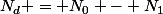 N_d = N_0 - N_1
