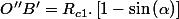 O''B'=R_{c1}.\left[1-\sin\left(\alpha\right)\right]