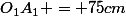 O_1A_1 = 75cm