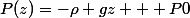 P(z)=-\rho gz + P0