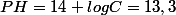 PH=14+logC=13,3