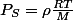 P_{S}=\rho\frac{RT}{M}