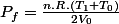 P_{f}=\frac{n.R.(T_{1}+T_{0})}{2V_{0}}