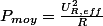 P_{moy}=\frac{U_{R,eff}^{2}}{R}
