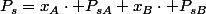 P_{s}=x_{A}\cdot P_{sA}+x_{B}\cdot P_{sB}