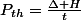 P_{th}=\frac{\Delta H}{t}