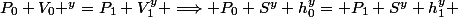 P_0 V_0 ^y=P_1 V_1^y \Longrightarrow P_0 S^y h_0^y= P_1 S^y h_1^y 