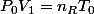 P_0V_1=n_RT_0