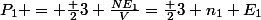P_1 = \frac 23 \frac{NE_1}{V}=\frac 23 n_1 E_1